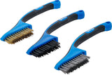 MINI BRUSH SET | NYLON, BRASS, STAINLESS STEEL | 165 MM | 3 PCS. (9314)