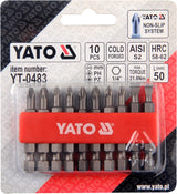 SCREWDRIVER BIT SET 50MM 10PCS (YT-0483)