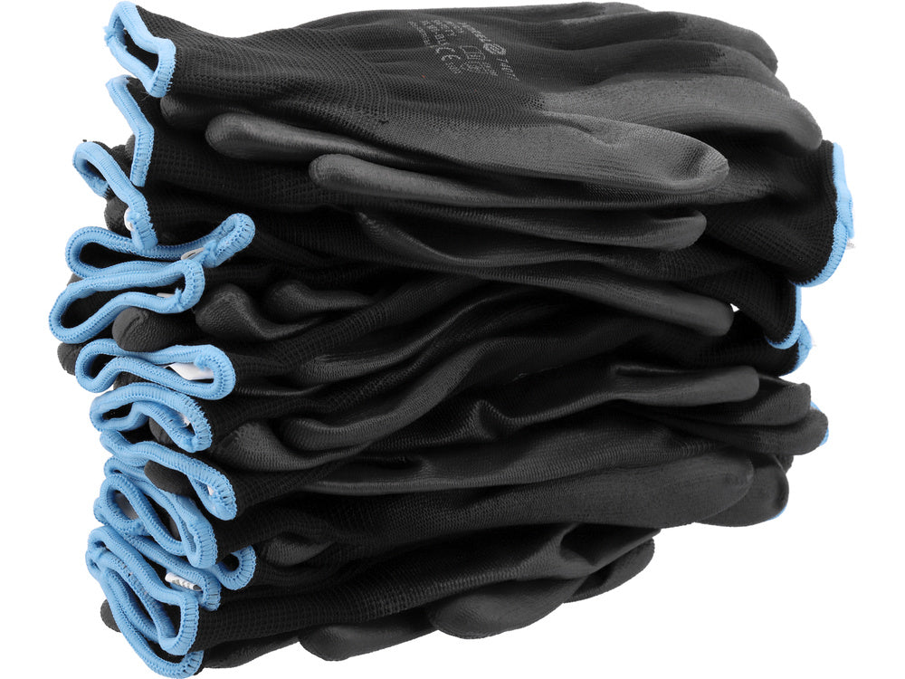 WORKING GLOVES, BLACK 9" (12 PAIRS) (74077)