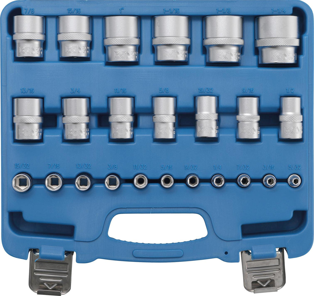 SOCKET SET, HEXAGON | 6.3 MM (1/4") / 12.5 MM (1/2") DRIVE | INCH SIZES | 24 PCS. (2246)