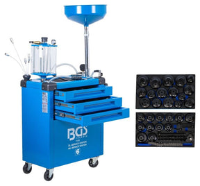MOBILE OIL DRAINER STATION | WITH 3-DRAWER CABINET | WITH FILTER WRENCHES | 70L (7119)