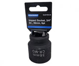 IMPACT SOCKET HEX | 20 MM (3/4") | 36 MM (S34-36)