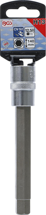 BIT SOCKET | LENGTH 140 MM DRIVE | 12.5 MM (1/2") DRIVE | INTERNAL HEXAGON 13 MM (5184-H13)