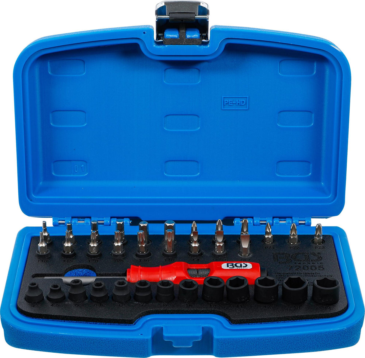 IMPACT SCREWDRIVER SET | 6.3 MM (1/4") | 36 PCS. (72005)