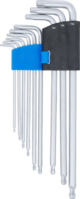 L-TYPE WRENCH SET | EXTRA LONG | T-STAR (FOR TORX) WITH BALL HEAD T10 - T50 | 9 PCS. (819)