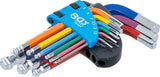 L-TYPE WRENCH SET | MULTICOLOUR | SHORT | INTERNAL HEXAGON, INTERNAL HEXAGON WITH BALL HEAD 1.5 - 10 MM | 9 PCS. (74451B)