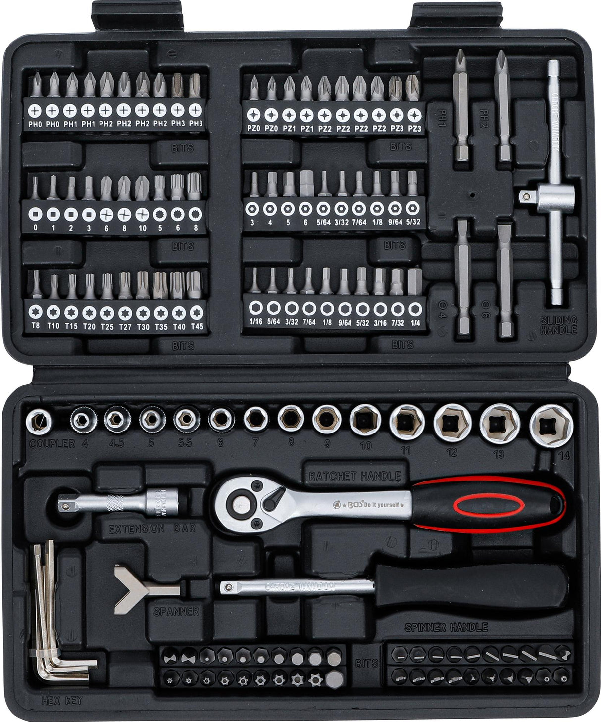 SOCKET SET | 6.3 MM (1/4") DRIVE | 130 PCS. (92146)