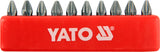 SCREWDRIVER BITS 10PCS  PH2X25MM S2 (YT-0475)