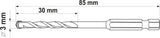 UNIVERSAL DRILL WITH HEX SHANK 3,0MM (YT-44780)