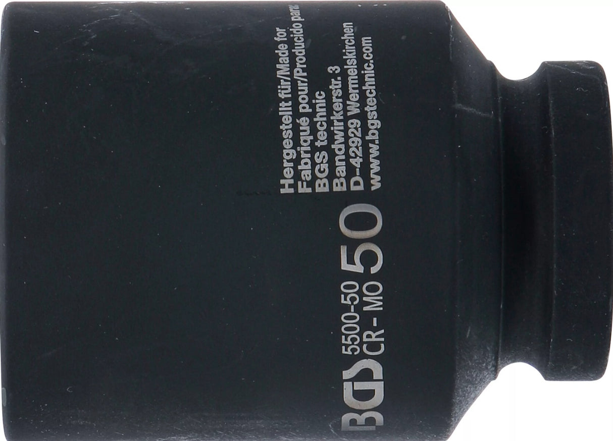 IMPACT SOCKET HEXAGON, DEEP | 25 MM (1") DRIVE | 50 MM (5500-50)