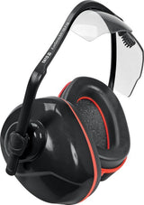 COMBINED EYE&EAR PROTECT. MUFFS TRANSP. (YT-74636)