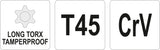 TORX SECURITY KEY LONG T45 (YT-05521)