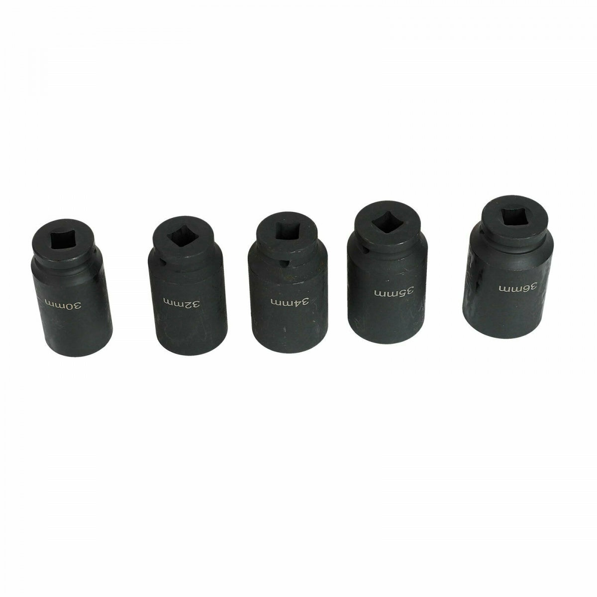 LONG IMPACT SOCKET SET | 12-POINT | 30 - 36 MM | 5 PCS. (H1552)