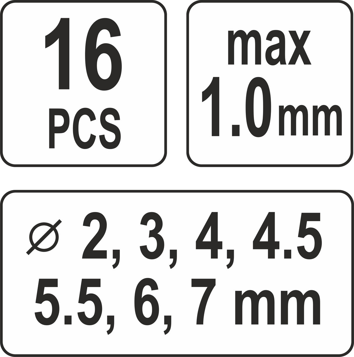 PUNCH KIT 16PCS (YT-18973)