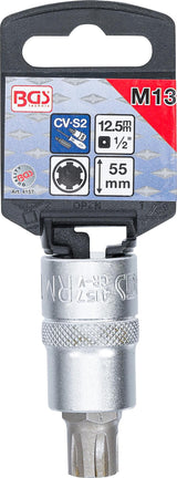 BIT SOCKET | 12.5 MM (1/2") DRIVE |SPLINE (FOR RIBE) M13 (4157)