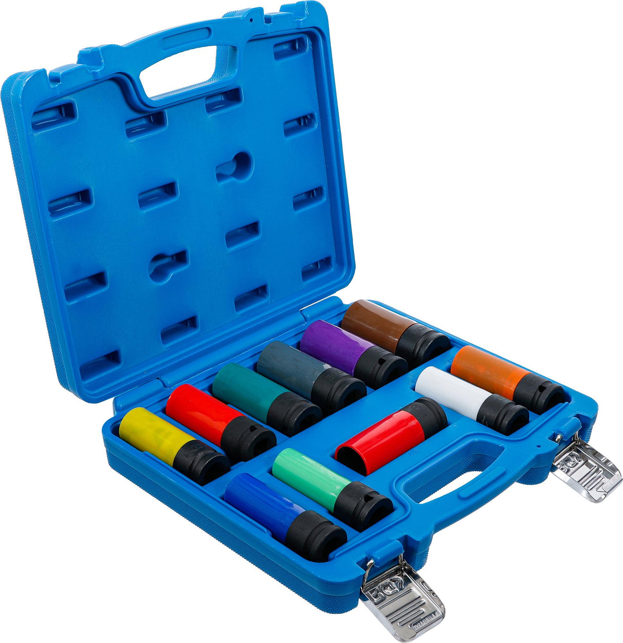 PROTECTIVE IMPACT SOCKET SET | 12.5 MM (1/2") DRIVE | 15 - 27 MM AND SPECIAL WHEEL NUTS | 11 PCS. (74254)