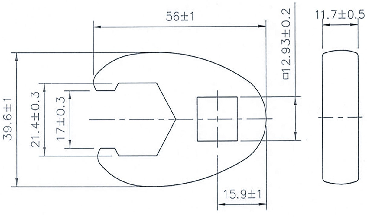 CROWFOOT SPANNER | 12.5 MM (1/2") DRIVE | 21 MM (1757-21)