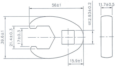 CROWFOOT SPANNER | 12.5 MM (1/2") DRIVE | 21 MM (1757-21)
