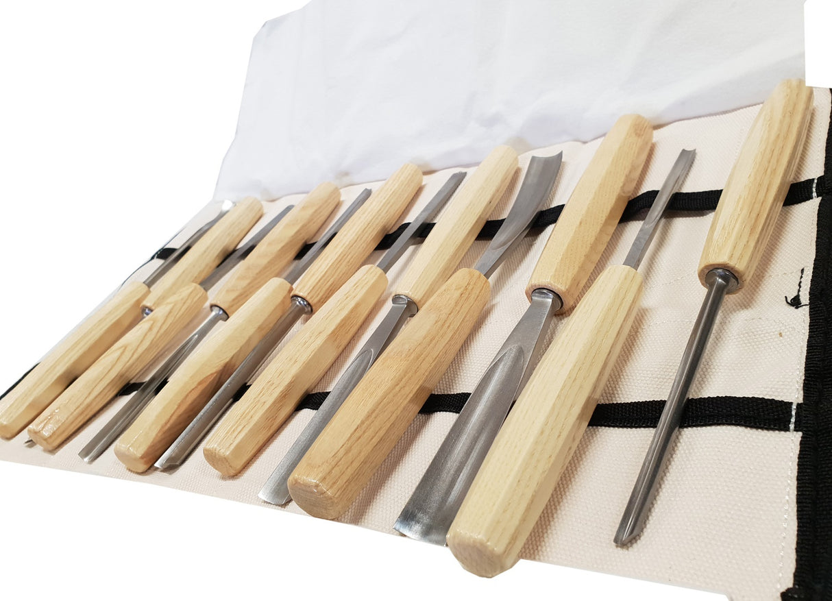 WOOD CARVING CHISEL SET | 60 CR-V | 12 PCS. (W12C)