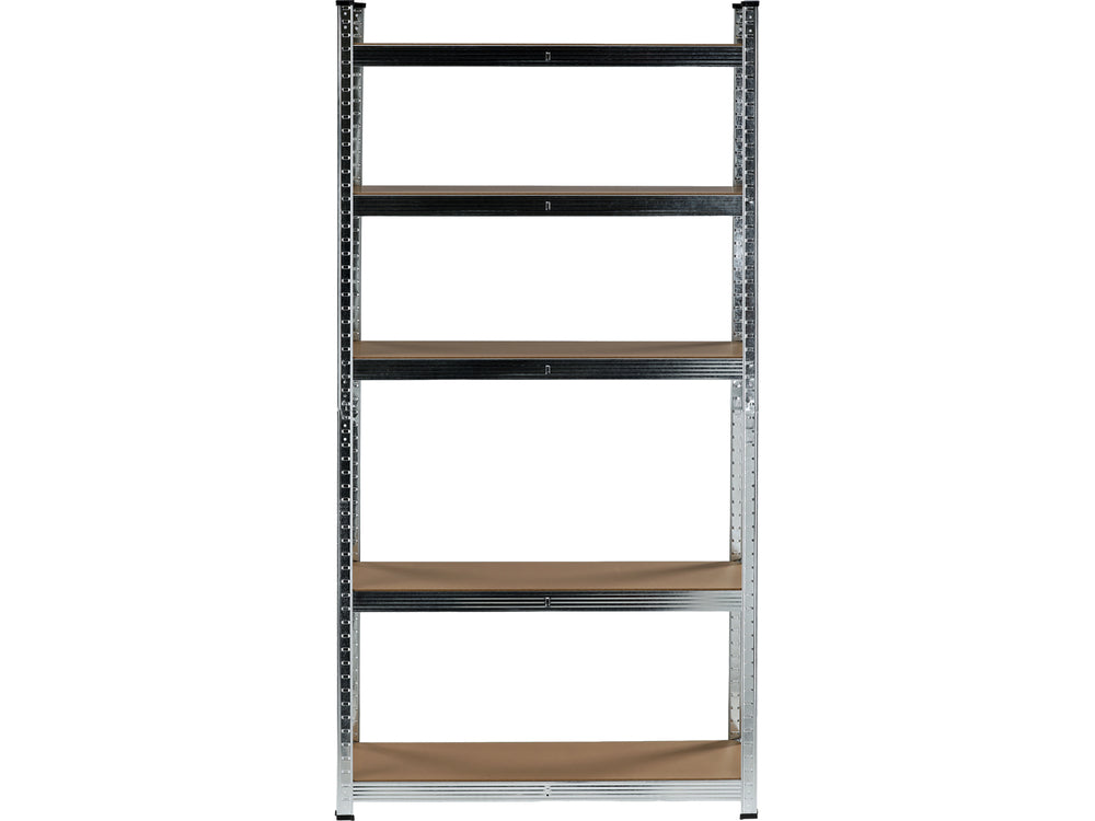 GALVANIZED STORAGE SHELF | 5 SHELVES | HDF BOARDS | 180 X 90 X 40 CM (78485)
