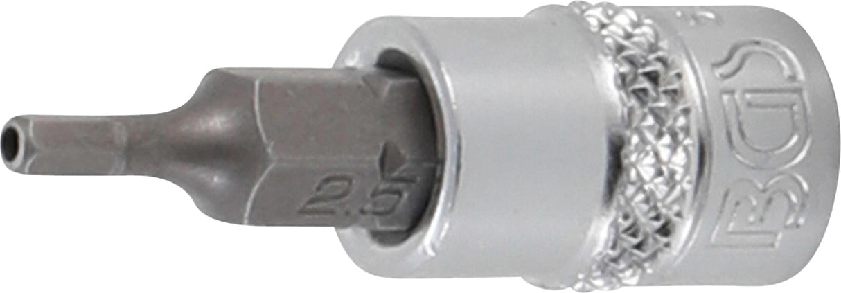 BIT SOCKET | 6.3 MM (1/4") DRIVE | INTERNAL HEXAGON TAMPERPROOF 2.5 MM (5156-2-5)