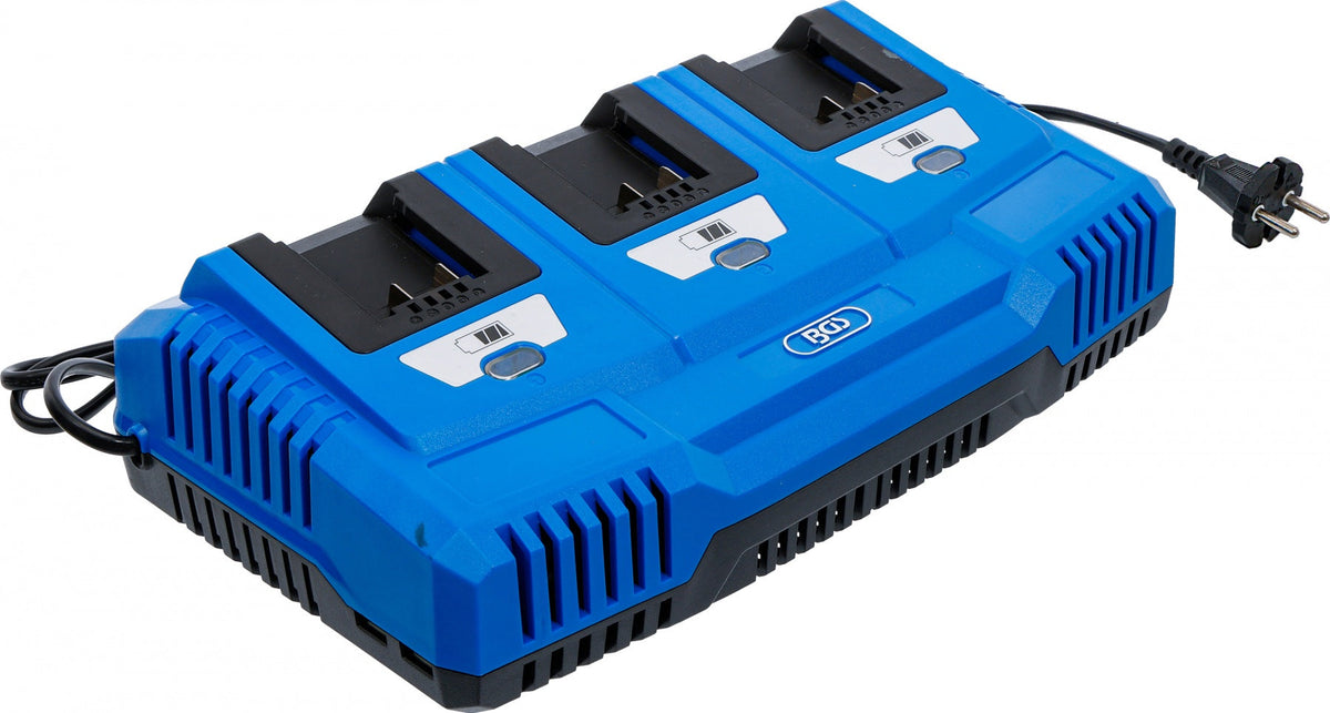 TRIPLE 18V BATTERY CHARGING STATION | 3 × 2.5 A | 21V (7385)