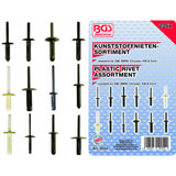 PLASTIC RIVET ASSORTMENT | FOR GM, BMW, CHRYSLER, VW, FORD | 235 PCS. (9054)