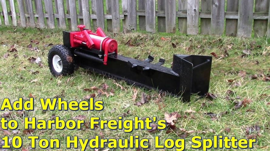 MOBILE LOG SPLITTER WITH INFLATABLE WHEELS | HYDRAULIC | 10 T (LS08)