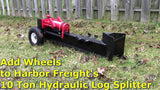 MOBILE LOG SPLITTER WITH INFLATABLE WHEELS | HYDRAULIC | 10 T (LS08)