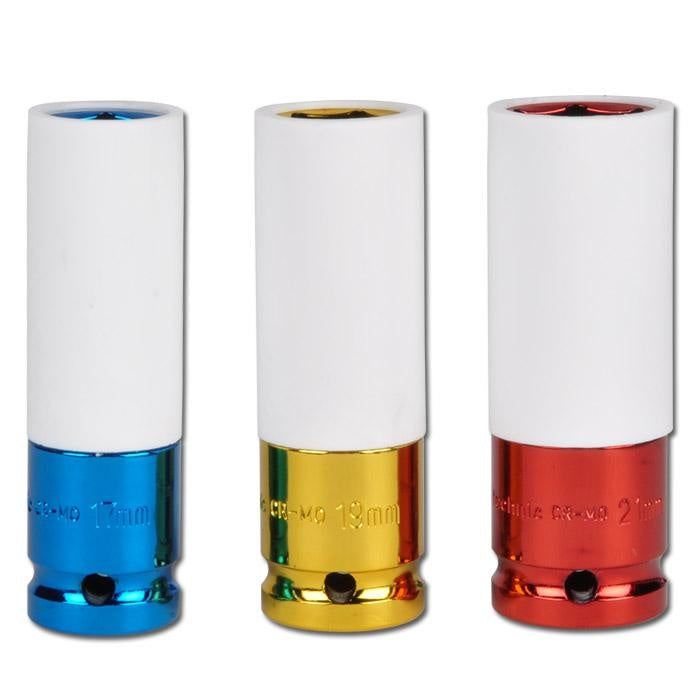 PROTECTIVE IMPACT SOCKET SET | 12.5 MM (1/2") DRIVE | 17 / 19 / 21 MM | 3 PCS. (7200)