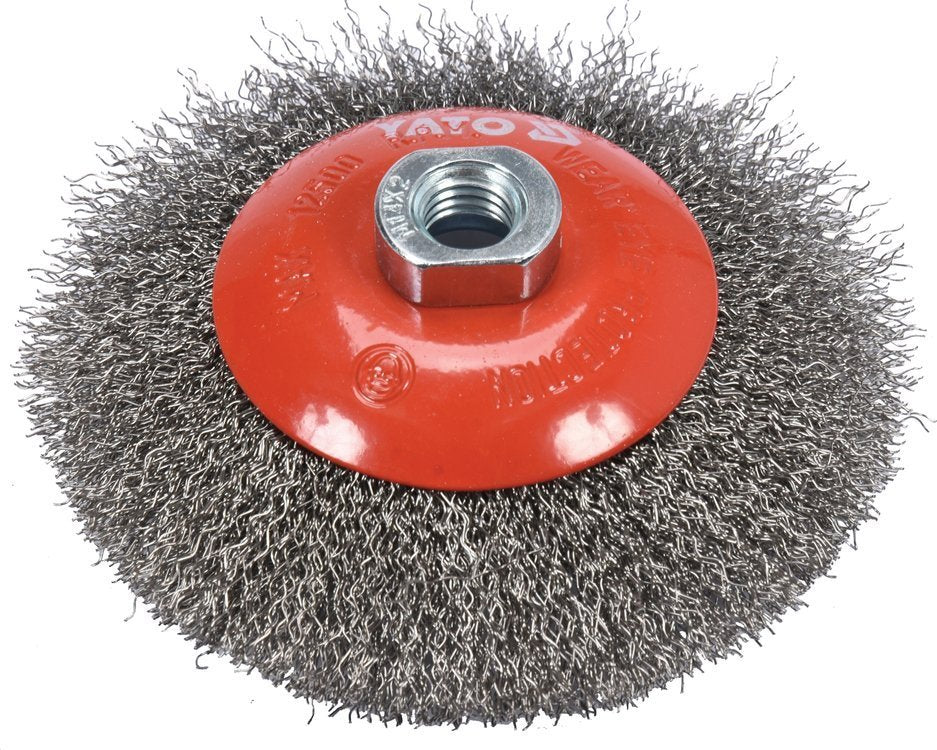 CUP BRUSH 125MM M14 INOX (YT-47612)