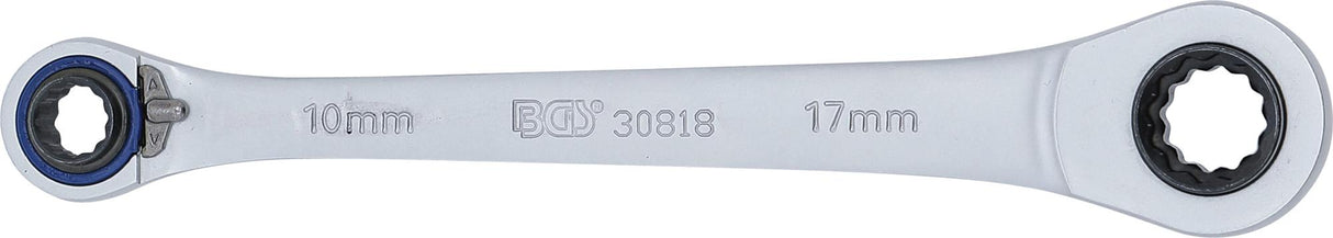DOUBLE ENDED RATCHET WRENCH "4 IN 1" | 10 X 12, 14 X 17 MM (30818)
