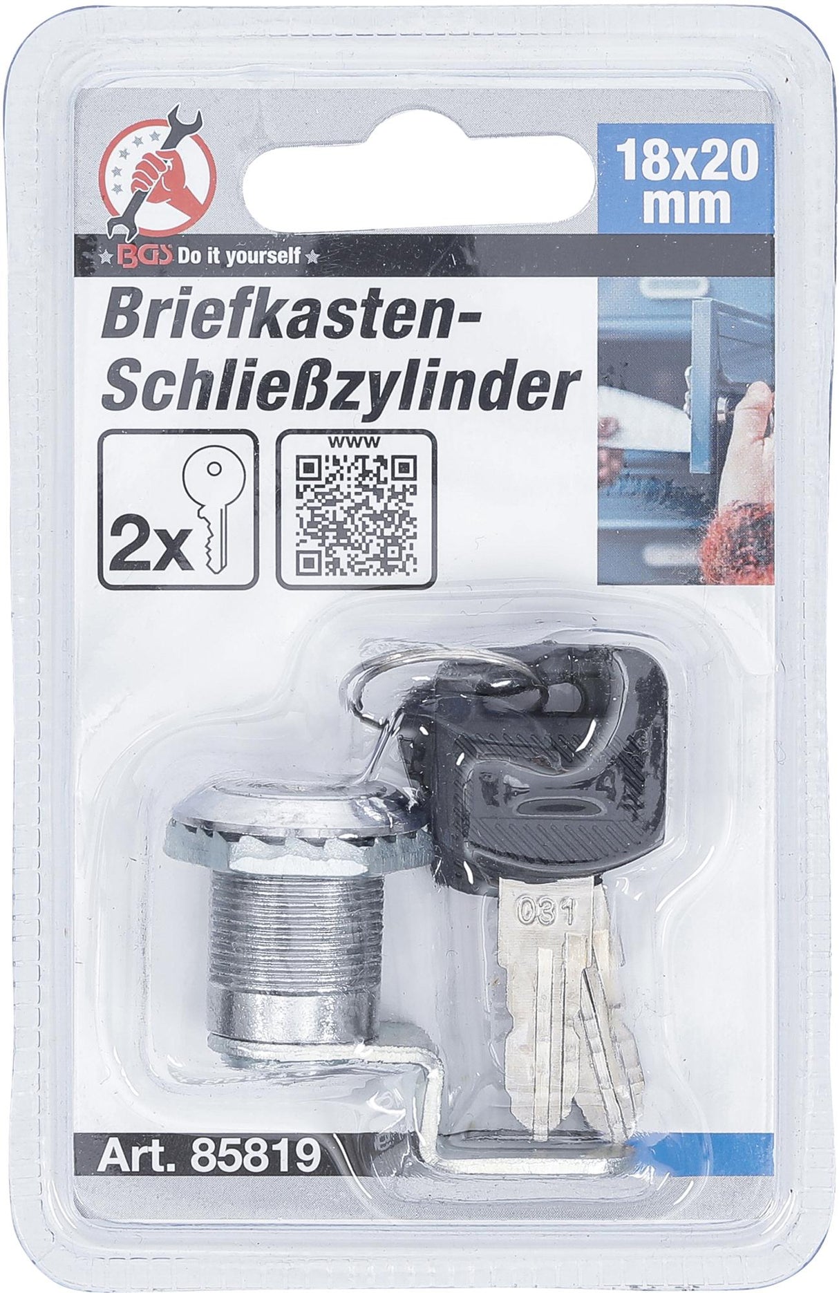 LETTERBOX LOCKING CYLINDER | 18 X 20 MM (85819)