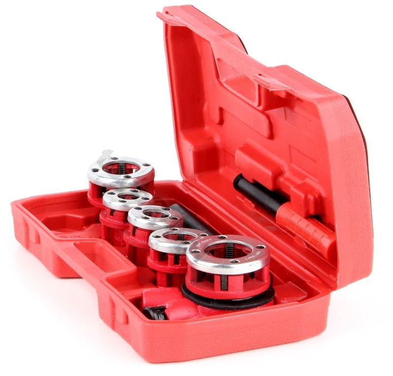 RATCHET DIE STOCKS 3/8"-1.1/4" 5 HEADS (55820)