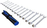 RING SPANNER SET WITH SWIVEL SOCKET | 8 - 22 MM | 14 PCS (74425)