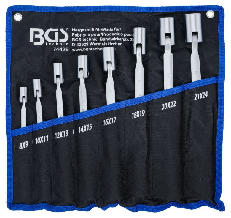 DOUBLE-ENDED FLEXI SOCKET SPANNER SET | 8 - 24 MM | 8 PCS (74426)