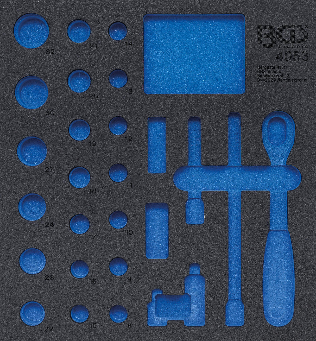 TOOL TRAY 2/3, EMPTY | FOR BGS 4053 (4053-1)