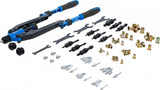 LONG-ARM RIVETER SET FOR BLIND AND THREADED RIVETS | M4–M12 | 90 PARTS (74579)