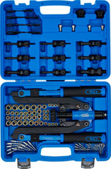 LONG-ARM RIVETER SET FOR BLIND AND THREADED RIVETS | M4–M12 | 90 PARTS (74579)