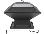 STEEL FIRE PIT WITH LID 45 X 45CM (99715)