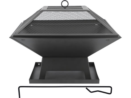 STEEL FIRE PIT WITH LID 45 X 45CM (99715)