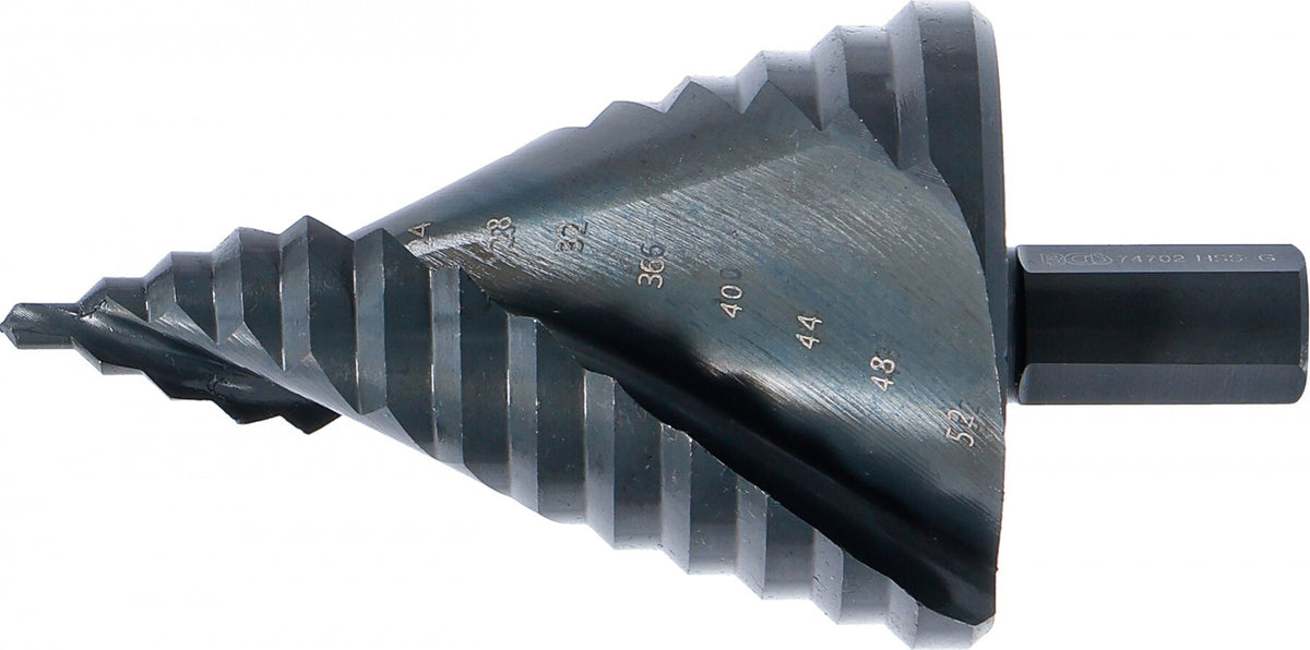 STEP CONE DRILL BIT | TITANIUM AND ALUMINIUM NITRIDE COATING | Ø 4–52 MM (74702)