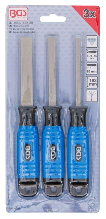 THIN DIAMOND FILE SET | 3 PCS | 83 MM | FOR CONTACTS AND ELECTRONICS (74737)