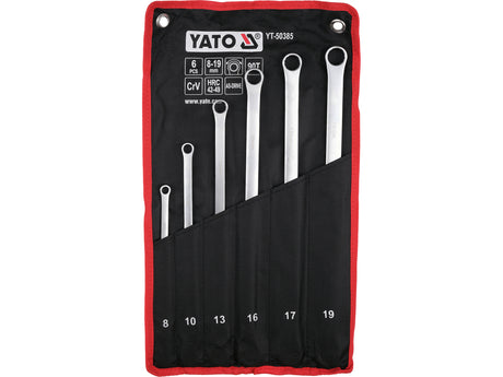 EXTRA LONG DOUBLE RING RATCHET WRENCH 8-19MM 6PCS (YT-50385)