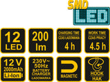 WORK LAMP RECHARGEABLE | LI-ION / 3.7V | 2000 MAH (82728)