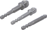 ELECTRIC DRILL WOBBLE ADAPTOR SET | 6.3 MM (1/4") DRIVE | 3 PCS. (9162)