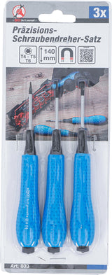 PRECISION SCREWDRIVER SET | T-STAR (FOR TORX) T4 / T5 / T6 | 3 PCS. (803)