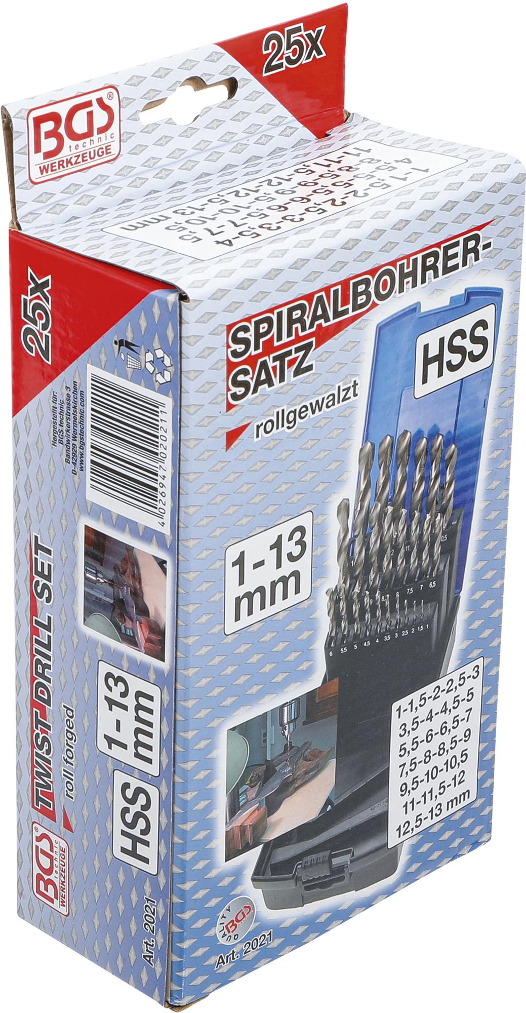 TWIST DRILL SET | HSS | 1 - 13 MM | 25 PCS. (2021)