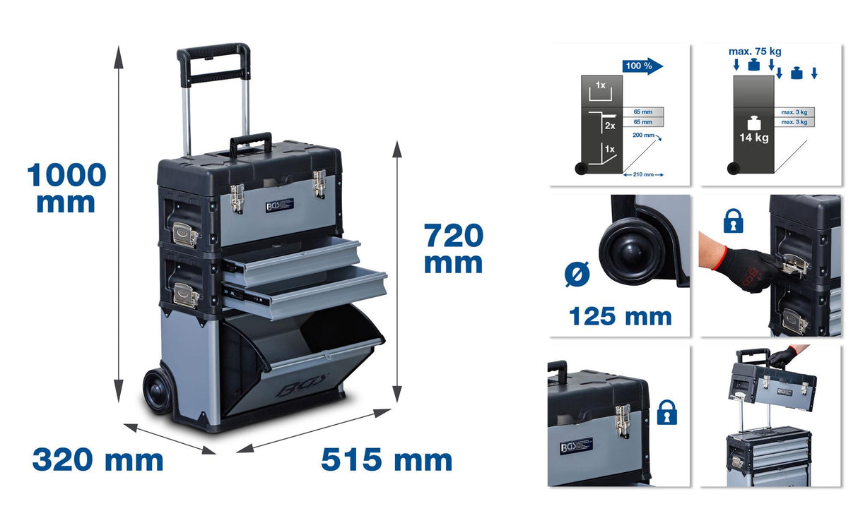 MOBILE ASSEMBLY TROLLEY | WITH 111 TOOLS (15506)