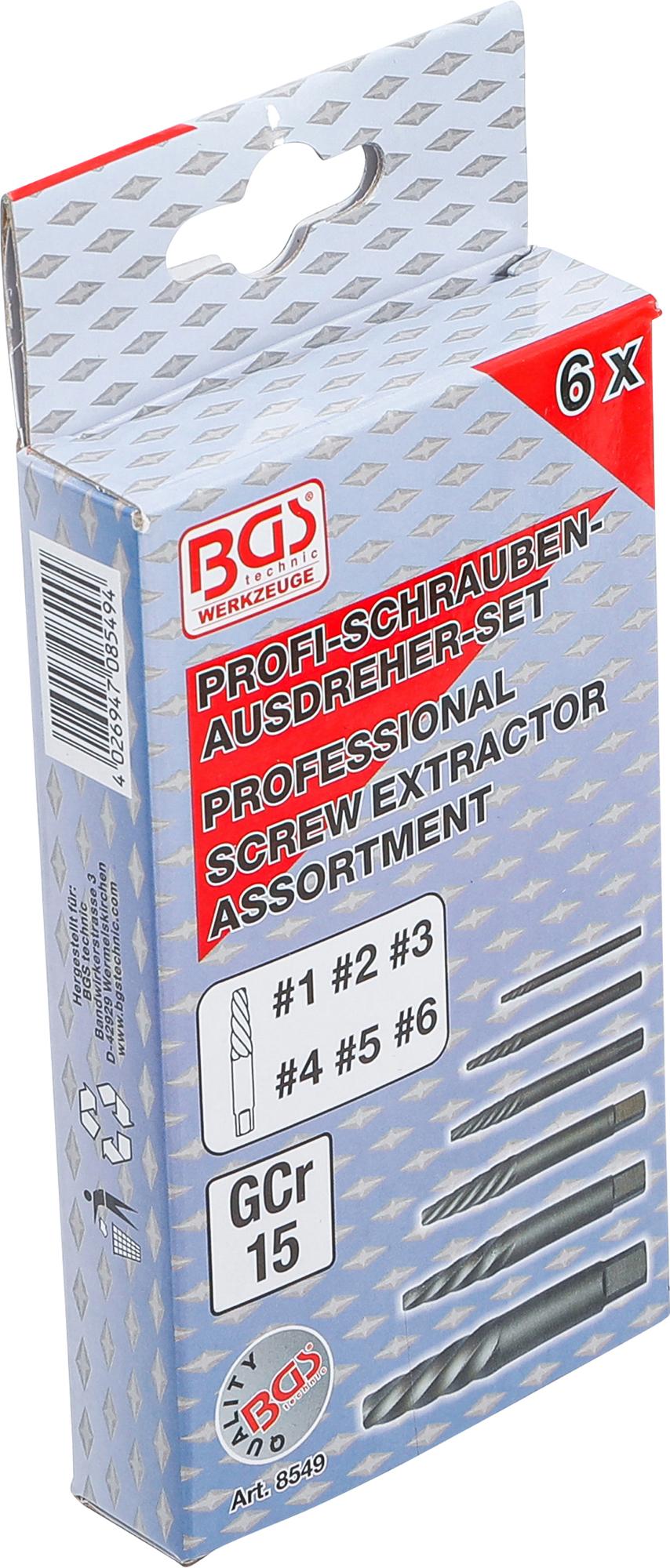 SCREW EXTRACTOR SET | 6 PCS. (8549)